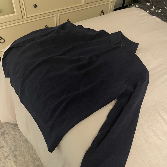 Navy Blue Ralph Lauren Quarterzip - Picture 3 of 4